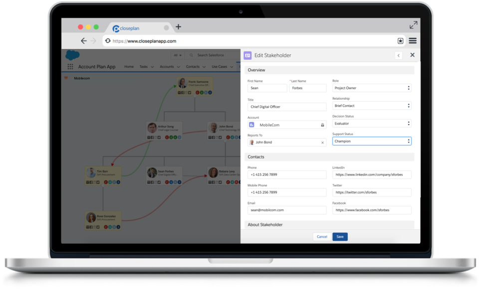 ClosePlan Relationship Maps Software - 3