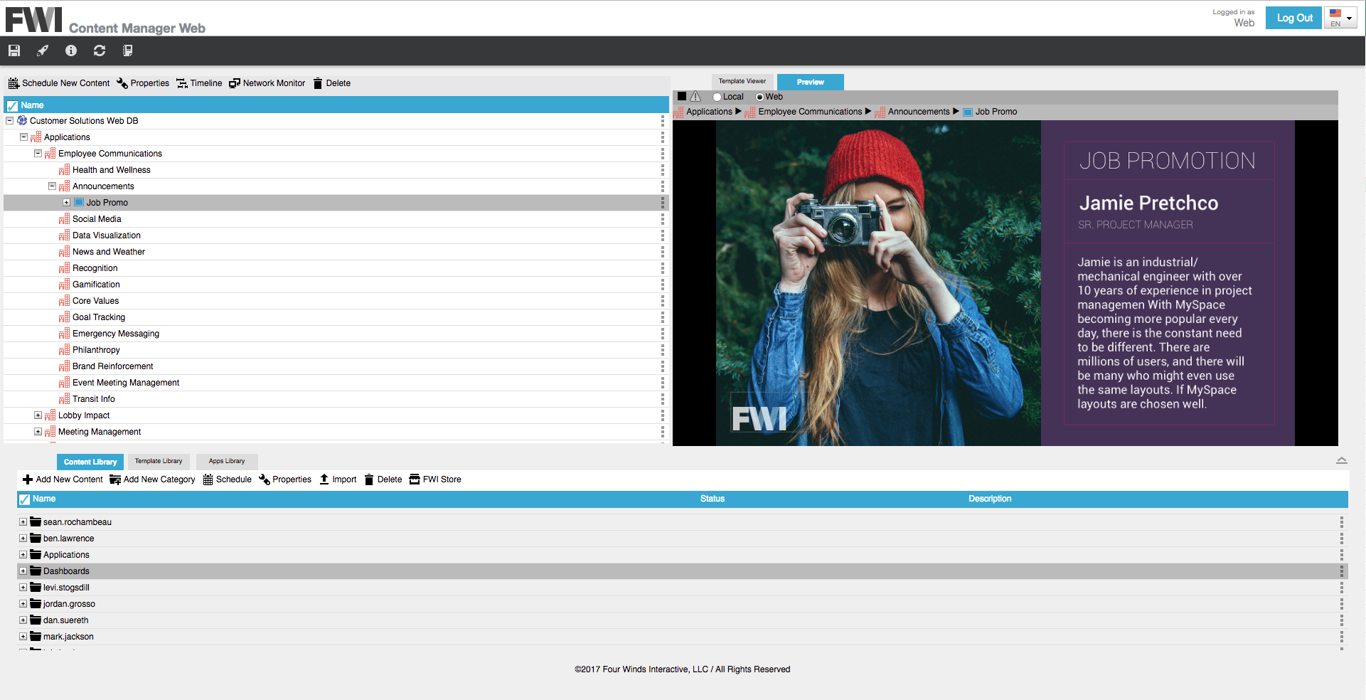 FWI content management