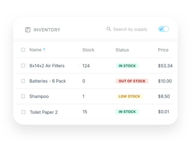 Breezeway Software - Monitor Inventory Levels and Automatically Deduct Supplies When Tasks Are Completed