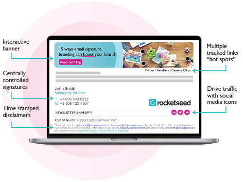Rocketseed Email Signatures Software - Create & manage company email signatures & marketing banner campaigns – simply, securely & at scale.