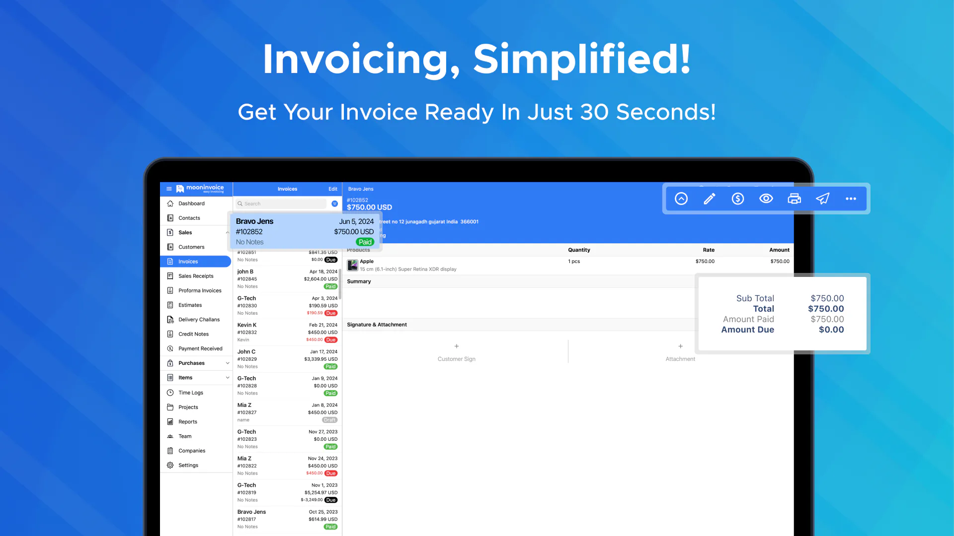Moon Invoice Reviews, Prices & Ratings | GetApp Canada 2026