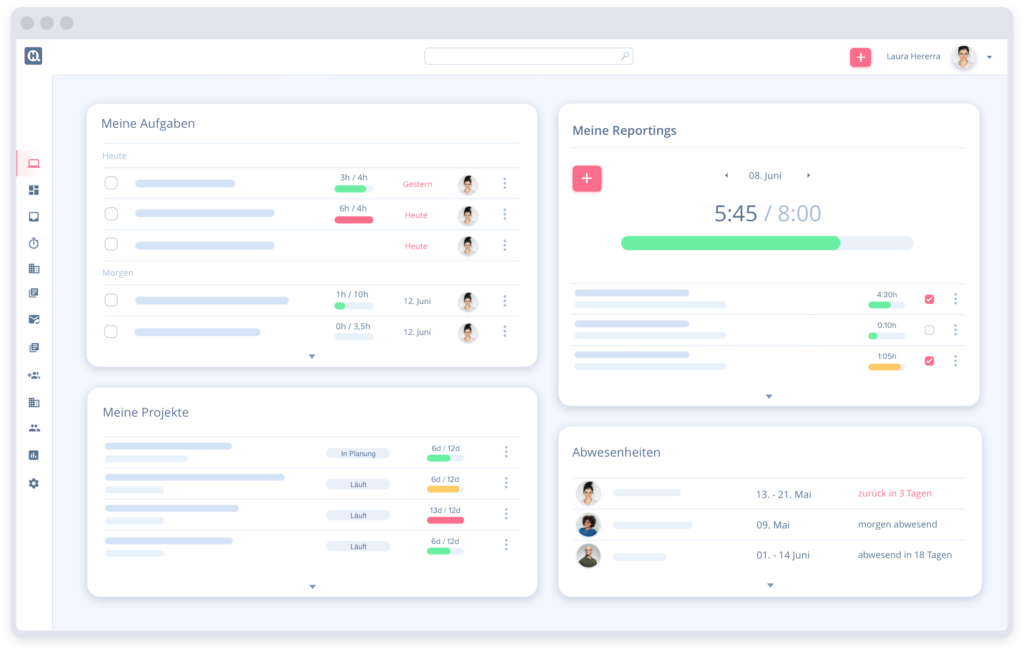 helloHQ screenshot: Dashboard feature