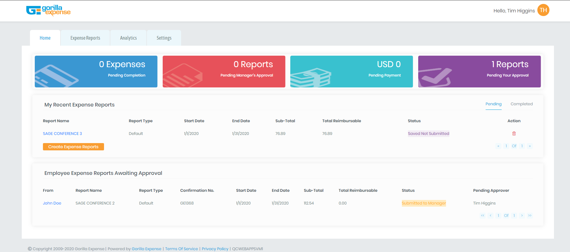 Home Page - All key information on a single page!