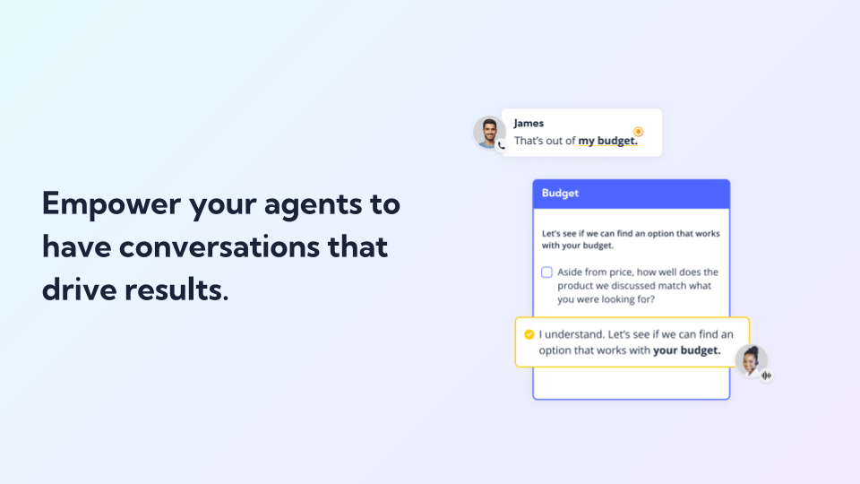 Balto Real-Time Guidance Dynamic Prompts | Guide agents through make-or-break moments.  Dynamic Prompts automatically show agents what to say when callers ask questions, have concerns or share critical information.
