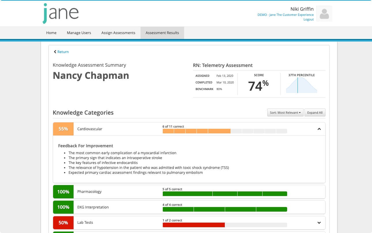 Jane Software - Jane knowledge categories