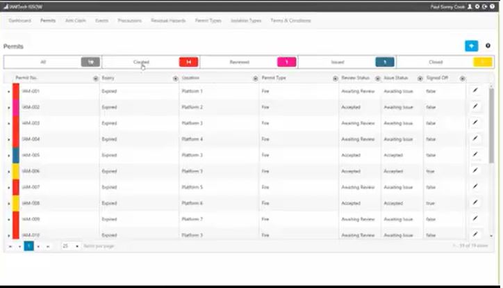 IAMPermit screenshot: IAMPermit interface