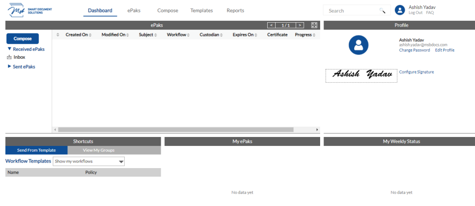 MSB Docs Software - Account Login