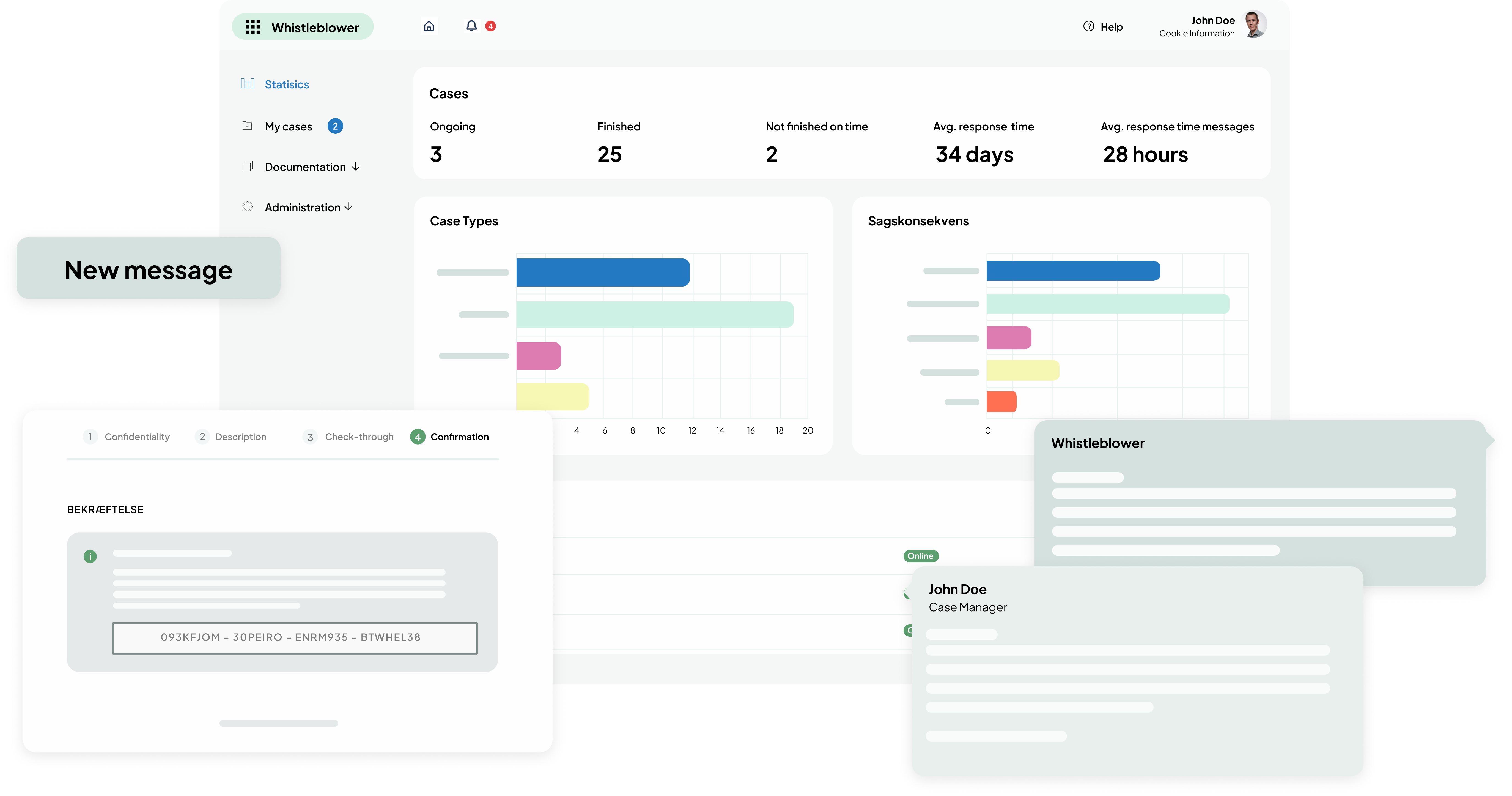 Cookie Information screenshot: Whistleblower Solution enables your organization to comply with the EU Whistleblower Directive. Centralized case management enables you to track, investigate and resolve reported concerns efficiently. Ready-to-go setup or customized to your needs.