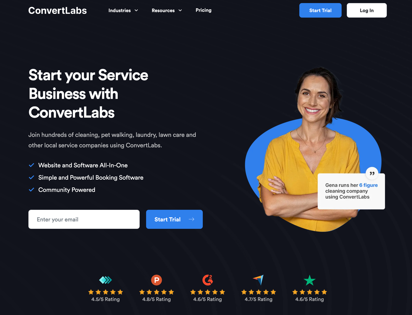ConvertLabs screenshot: ConvertLabs.io provides powerful cleaning company software designed to help local businesses grow. From house cleaning booking software to full websites and automation tools, our platform simplifies scheduling, payments, and customer communication.