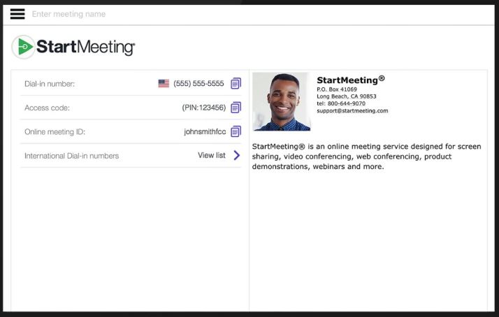 StartMeeting saved credentials