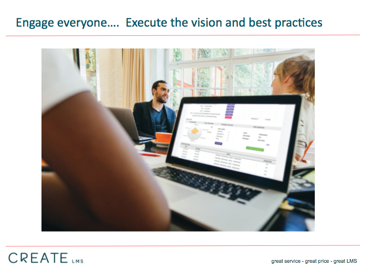 Create eLearning LMS Software - Few companies complete OKR's, performance reviews or employee surveys. We have made this effortless and added in graphical reporting and export capability. Act on feedback - Grow and develop. Retain people with ease.