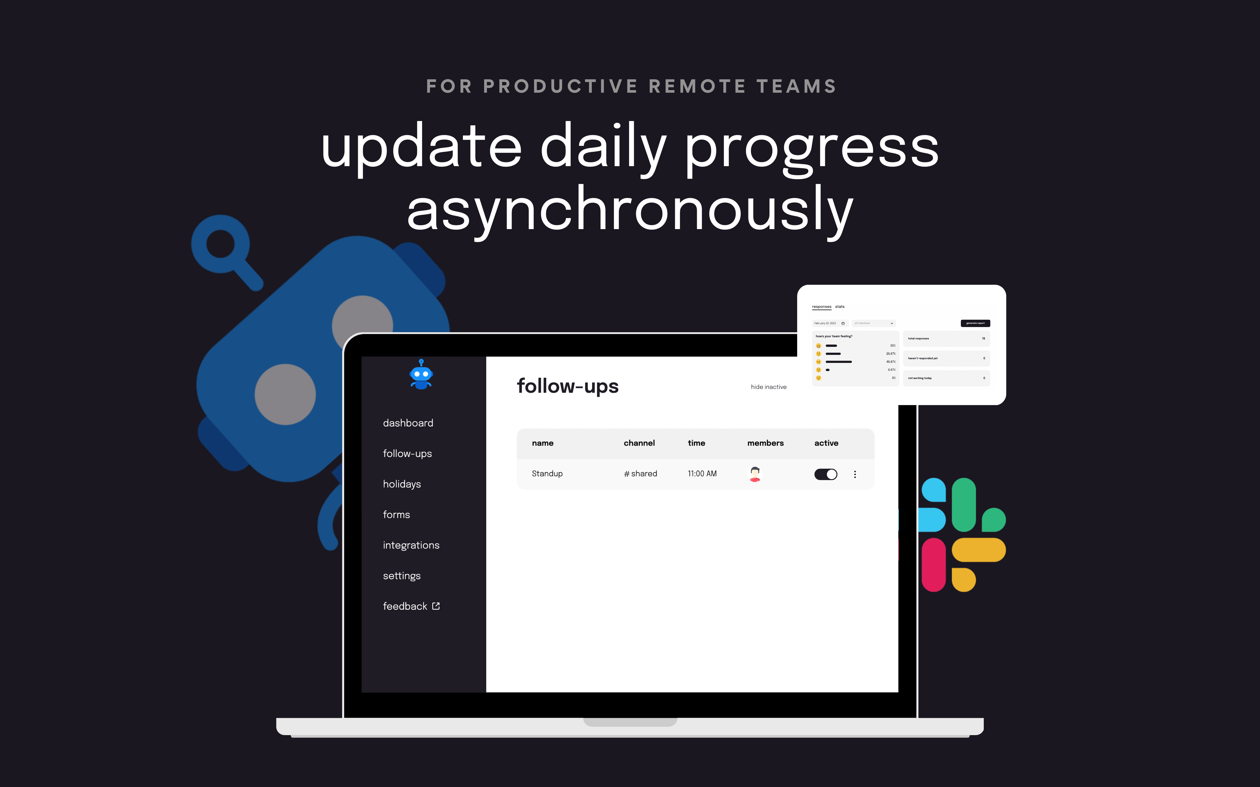 Sup! Update daily progress asynchronously