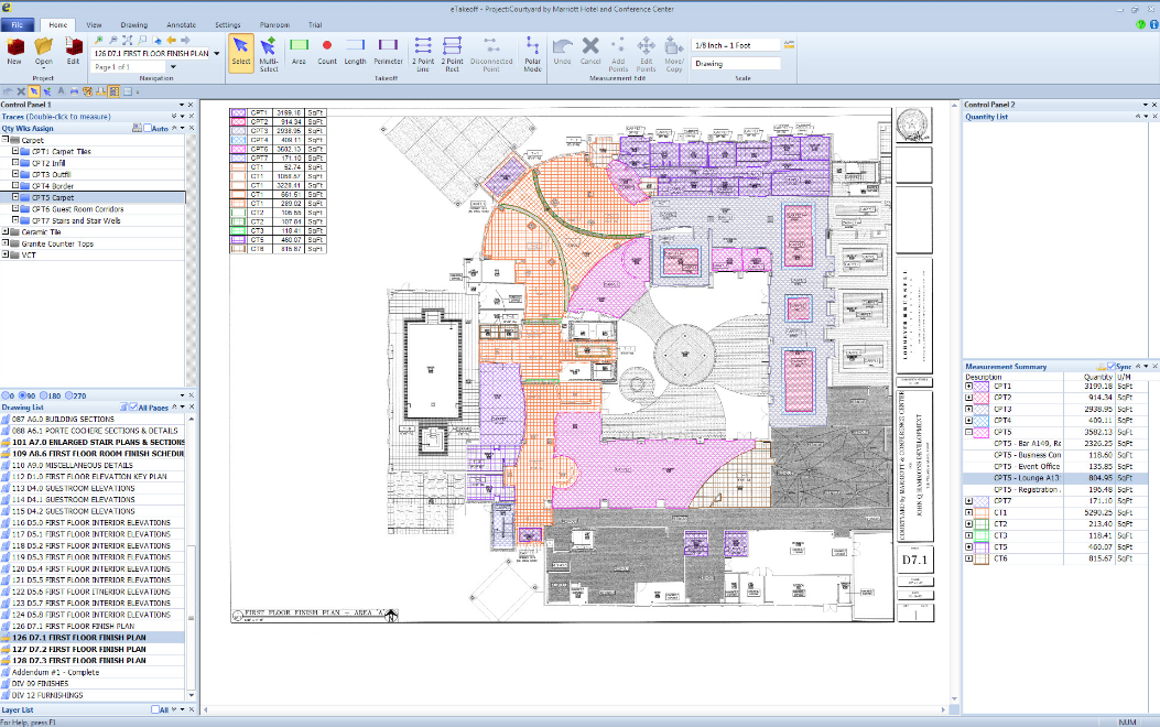 eTakeoff screenshot: eTakeoff electronic takeoff