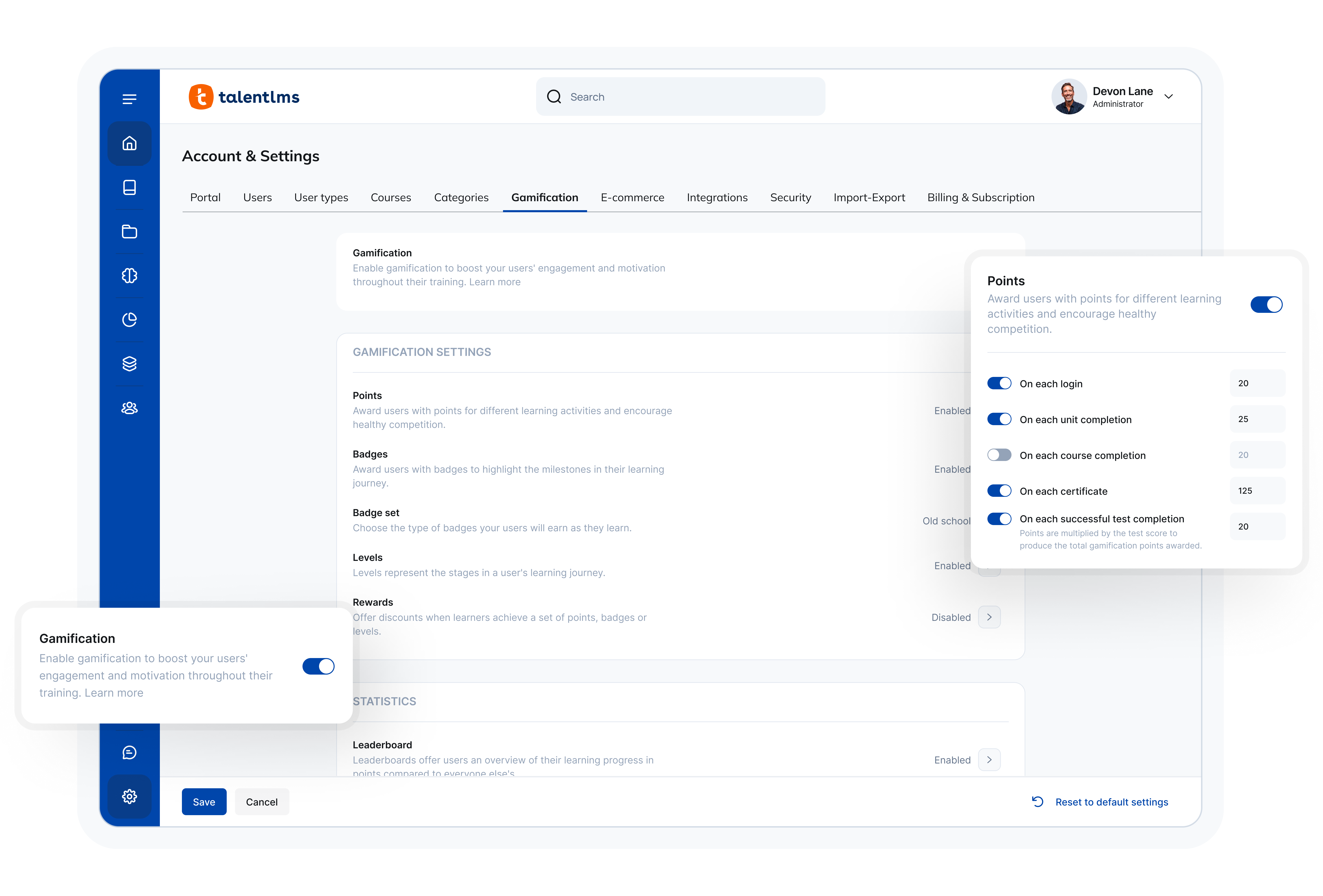 TalentLMS Software - TalentLMS Account & Settings
Easily configure your portal, customize branding, and manage account preferences in one place.