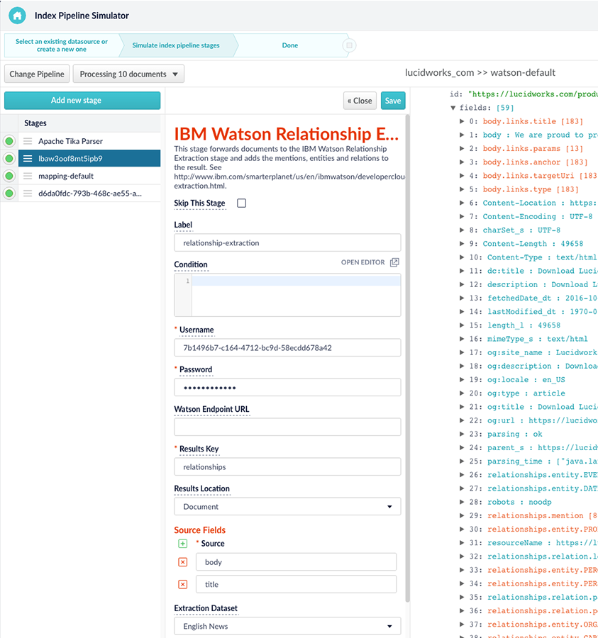 Lucidworks Fusion integration with IBM Watson
