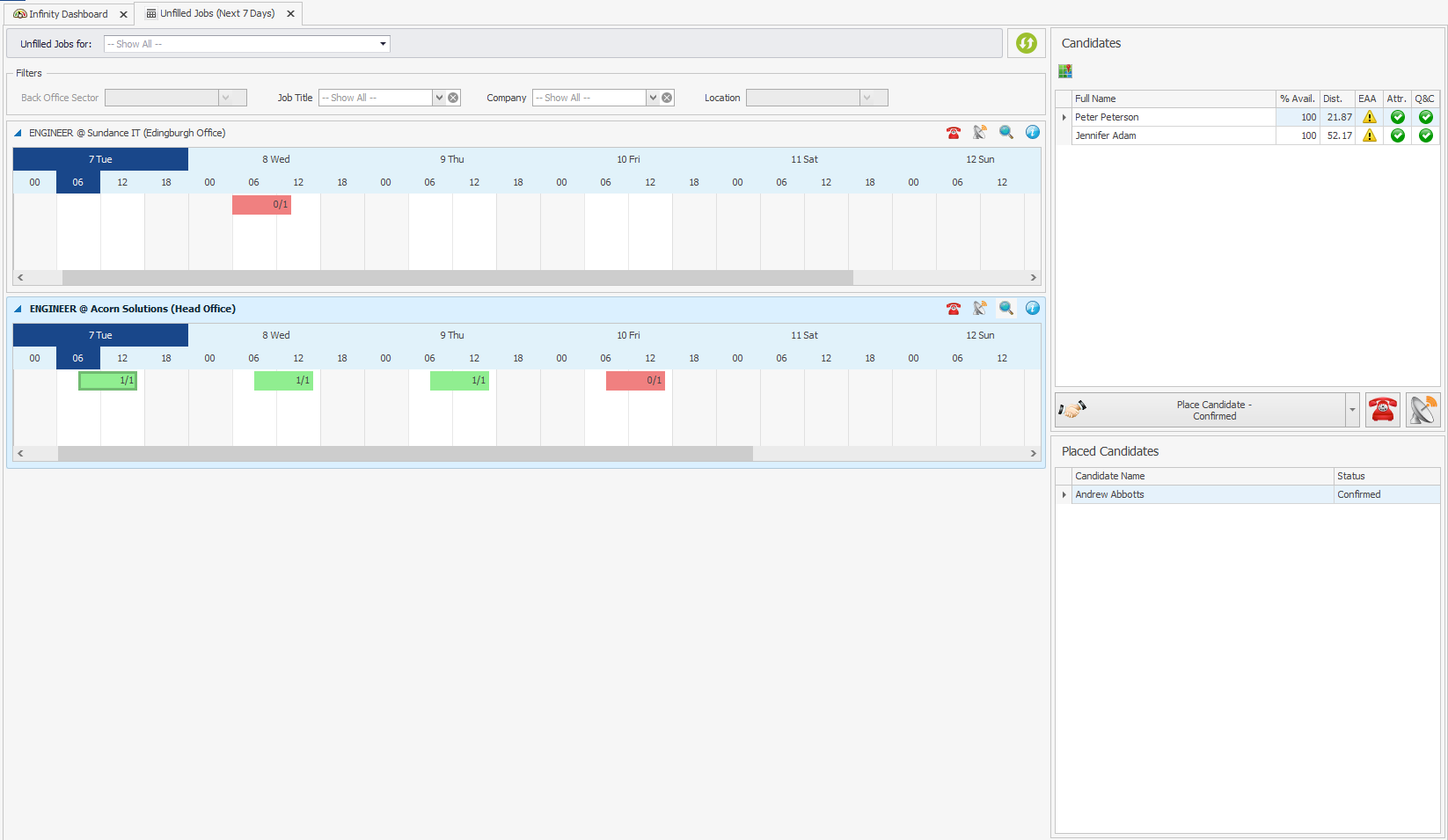 Voyager Infinity Software - Unfilled jobs