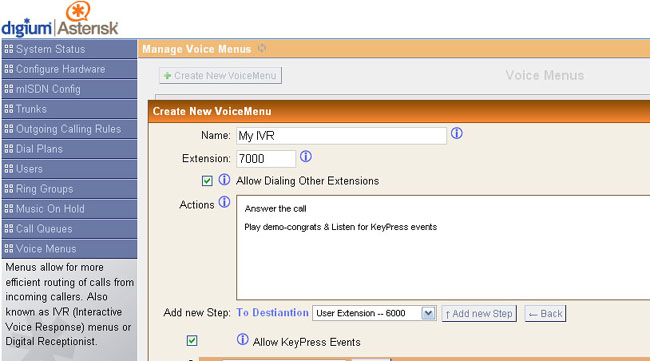 Asterisk Software - Asterisk supports interactive voice response (IVR)