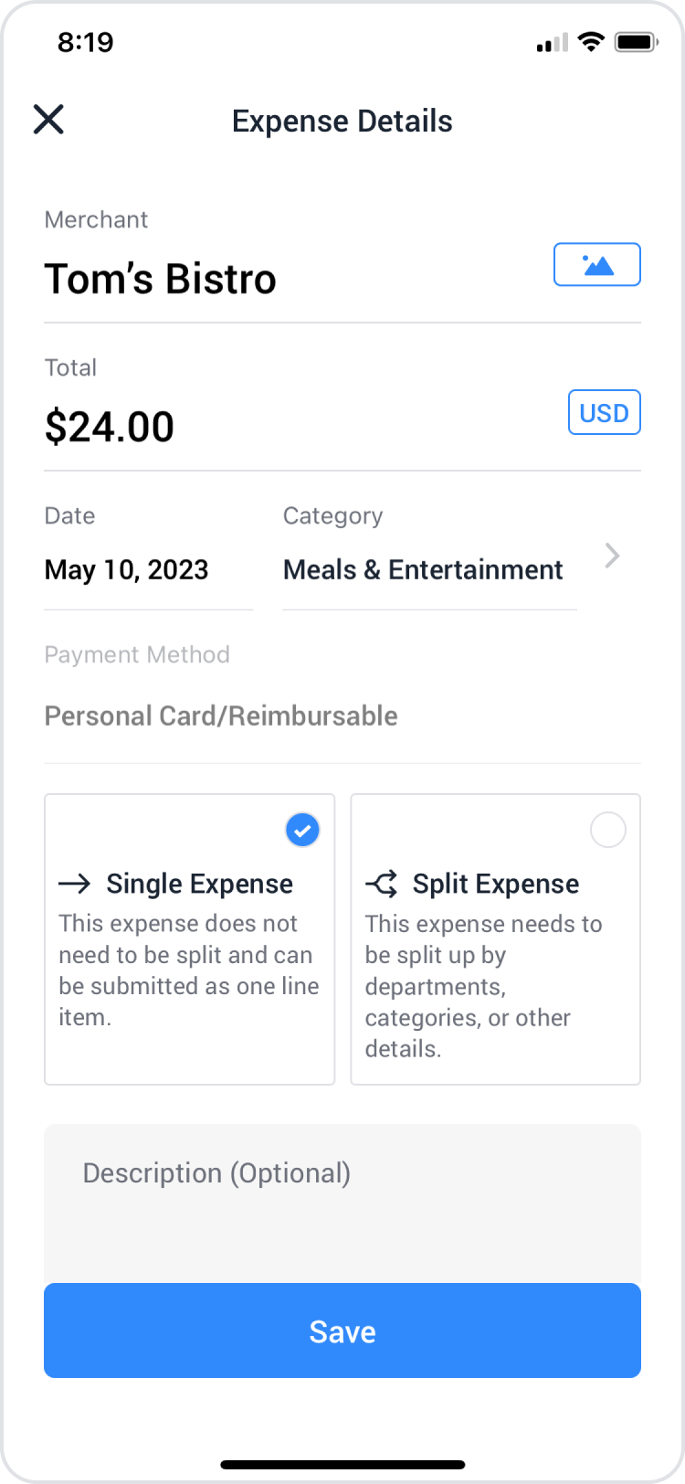 Expense details