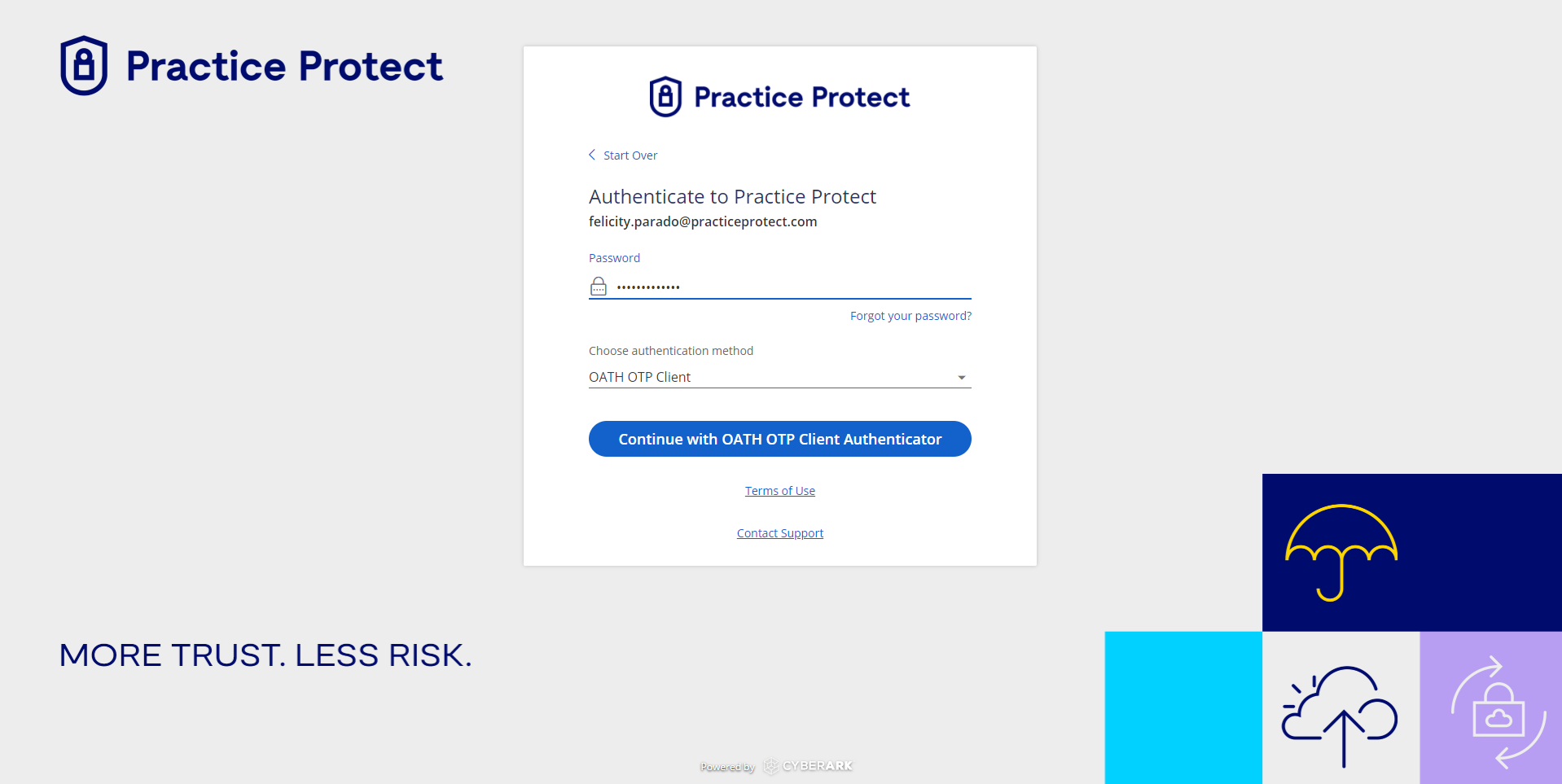 Practice Protect Software - Log in securely with Multifactor Authentication
