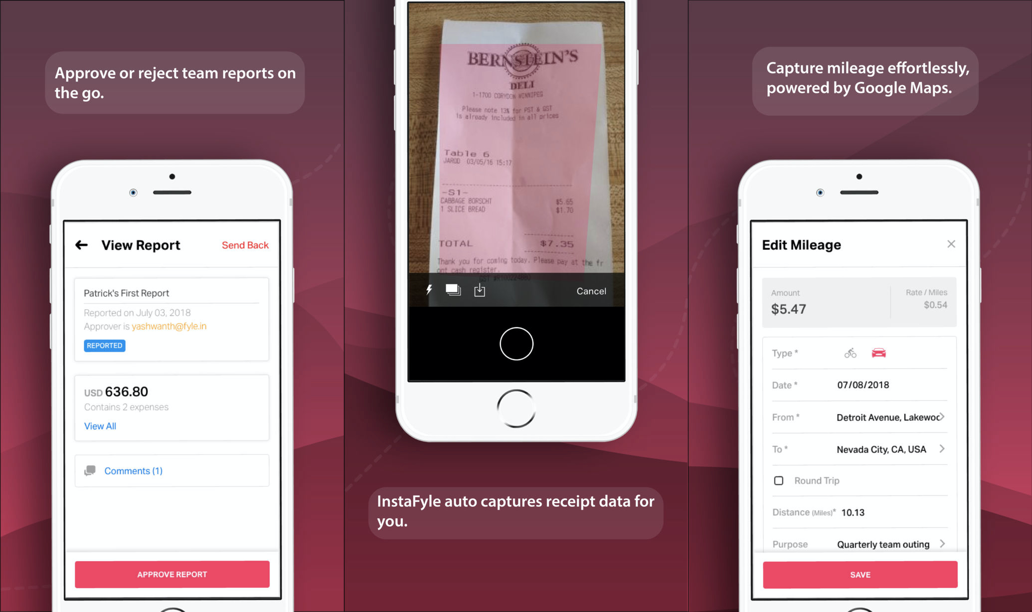 Mobile app that employees love - Receipt scanner, Expense Reports and Mileage tracker