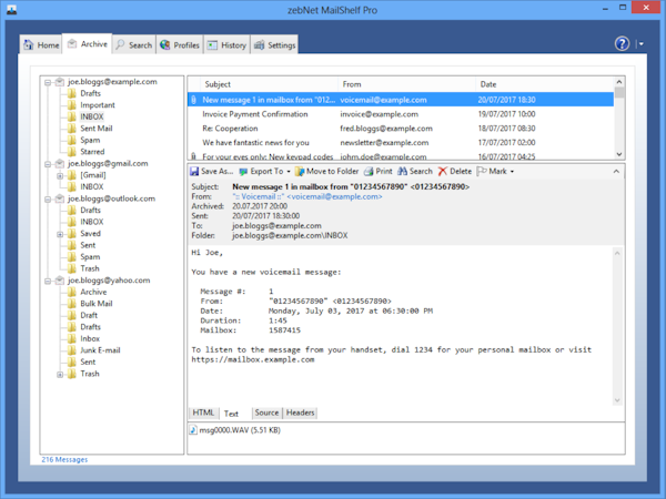 zebNet MailShelf Pro Software - 2