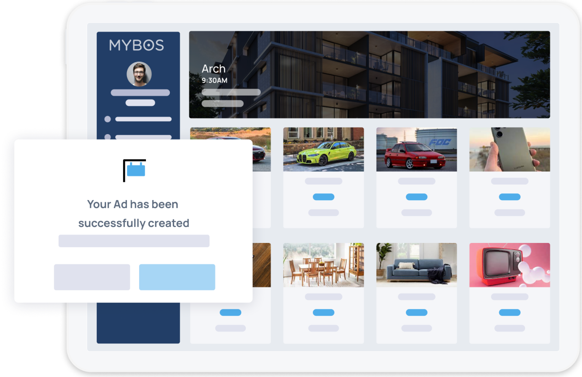 MYBOS Marketplace - This function allows for residents to buy and sell items, managers are able to review and approve. This feature builds and fosters a building's community. 
