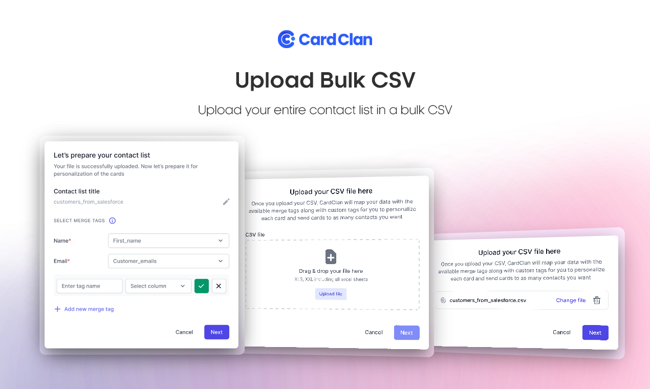 Upload Contacts using Bulk CSV