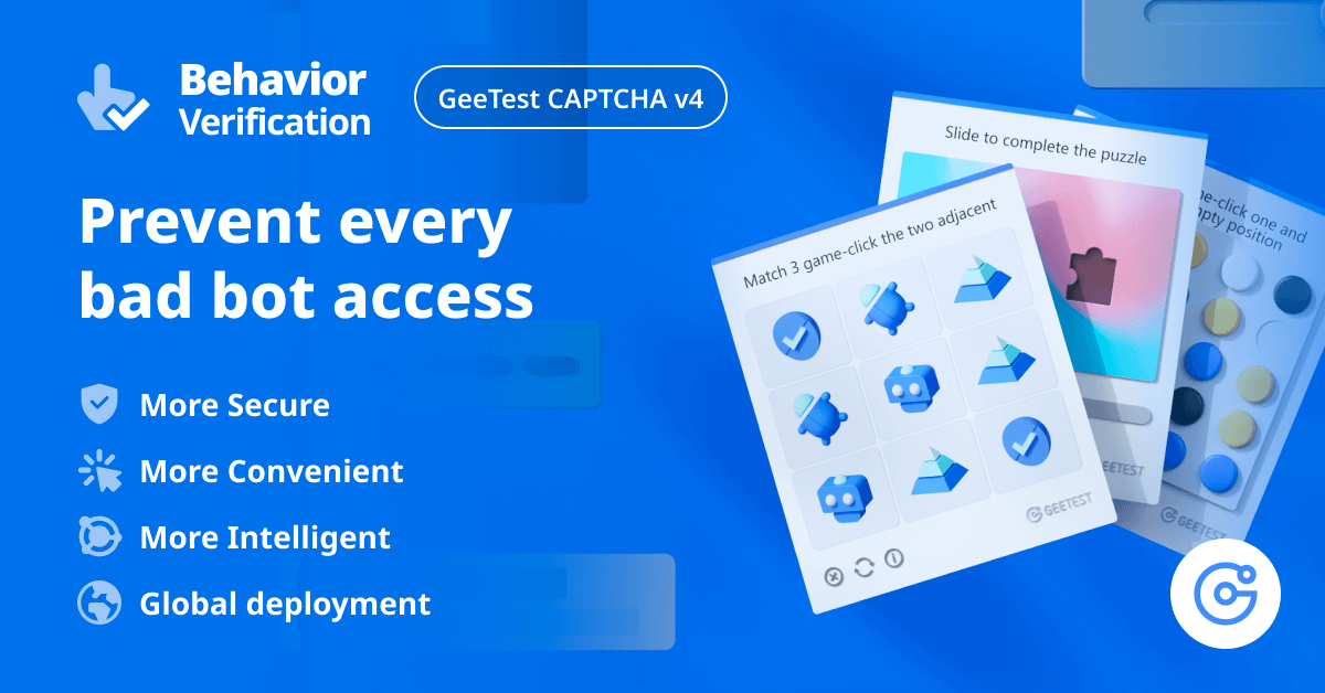 GeeTest CAPTCHA offers a smooth UX while maintaining a secure bot management system.