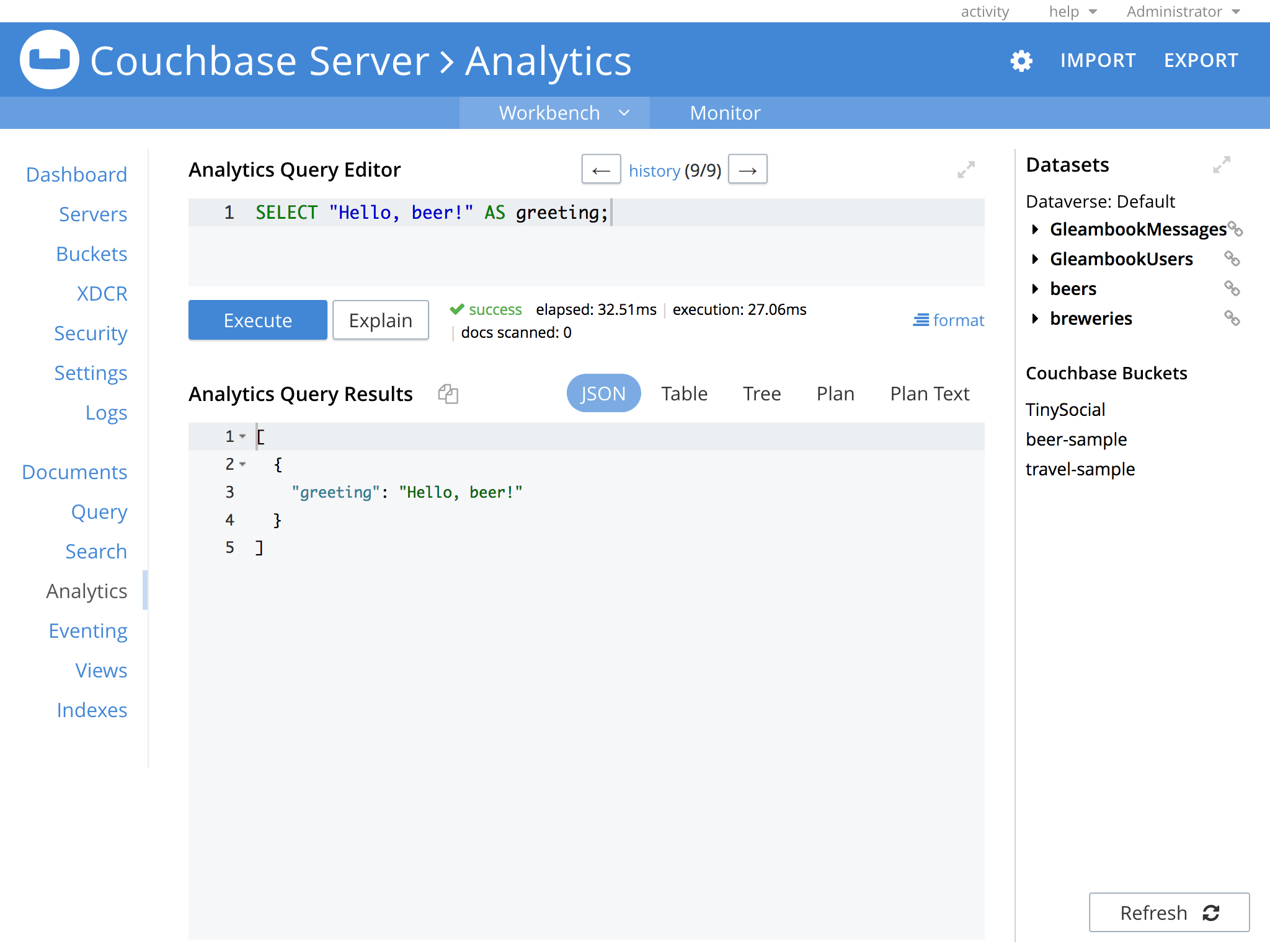 Couchbase Server Software - Couchbase Server analytics