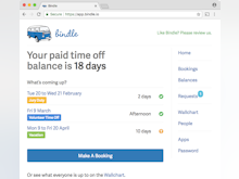 Bindle Software - Employees can request multiple types of time-off online through Bindle