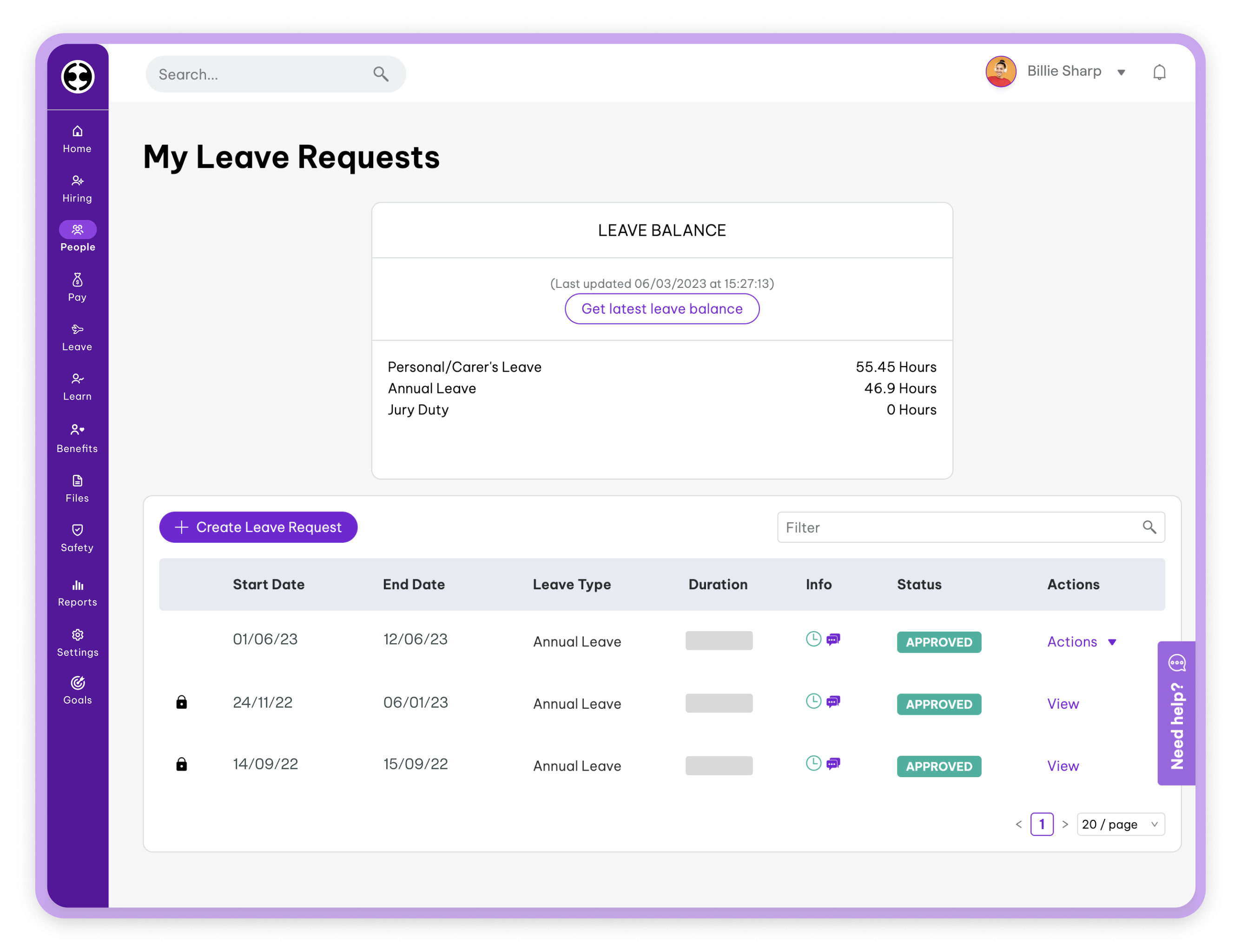 Employment Hero Software - Leave accrual and requests update in seconds with automatic leave balances and leave calendar integration. Allow employees and their managers to submit and approve leave requests and gain more insight into your team’s movements with custom leave reports.
