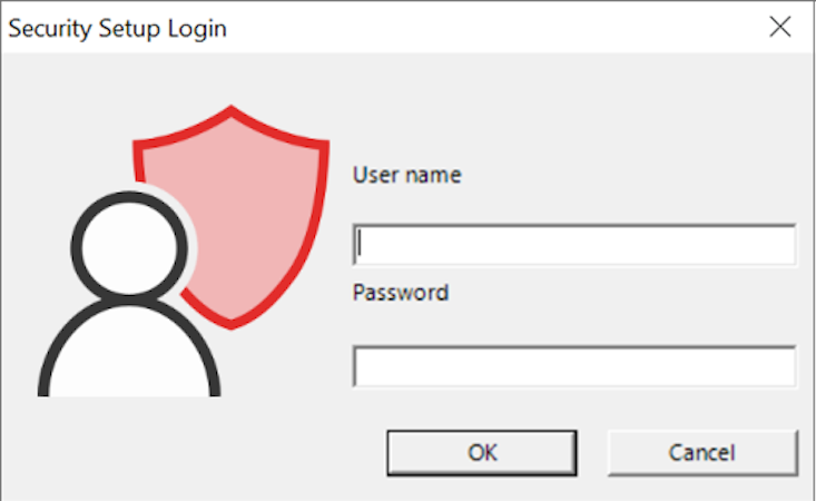 ACH Universal screenshot: ACH Universal security setup login