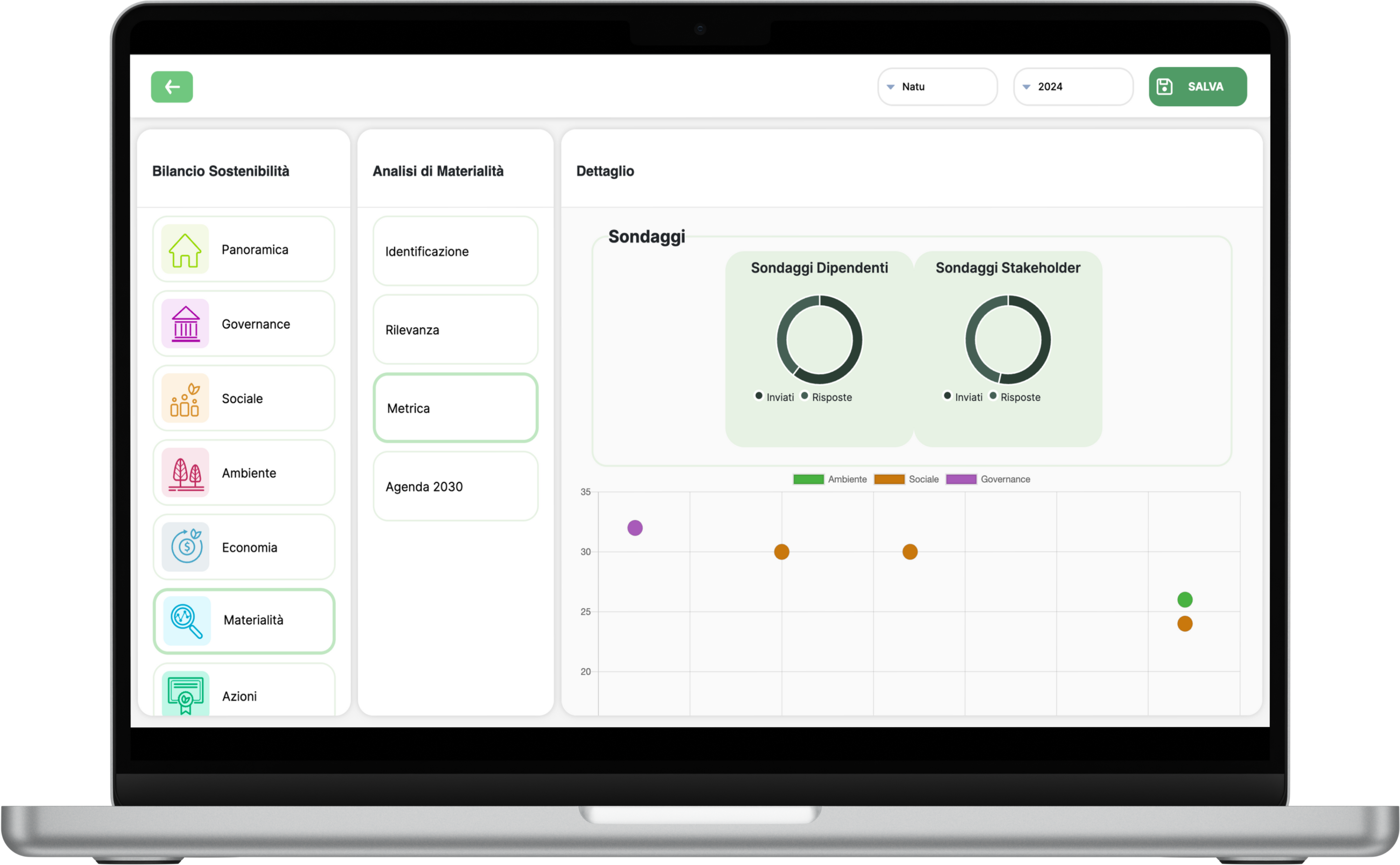 SuitYou! screenshot: Materiality section 