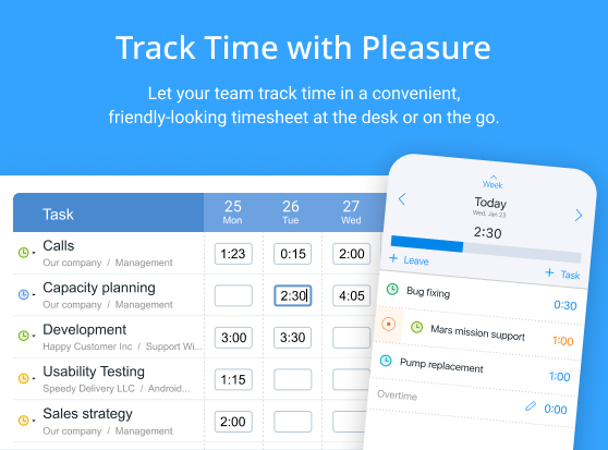 actiTIME timesheet and mobile app