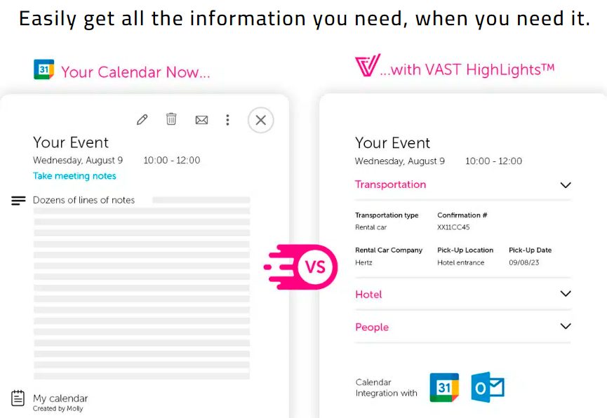 VAST screenshot: VAST Highlights