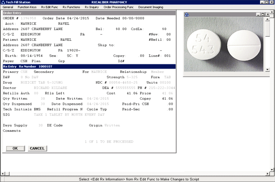 Rx30 Software - Rx30 Pharmacy System Order