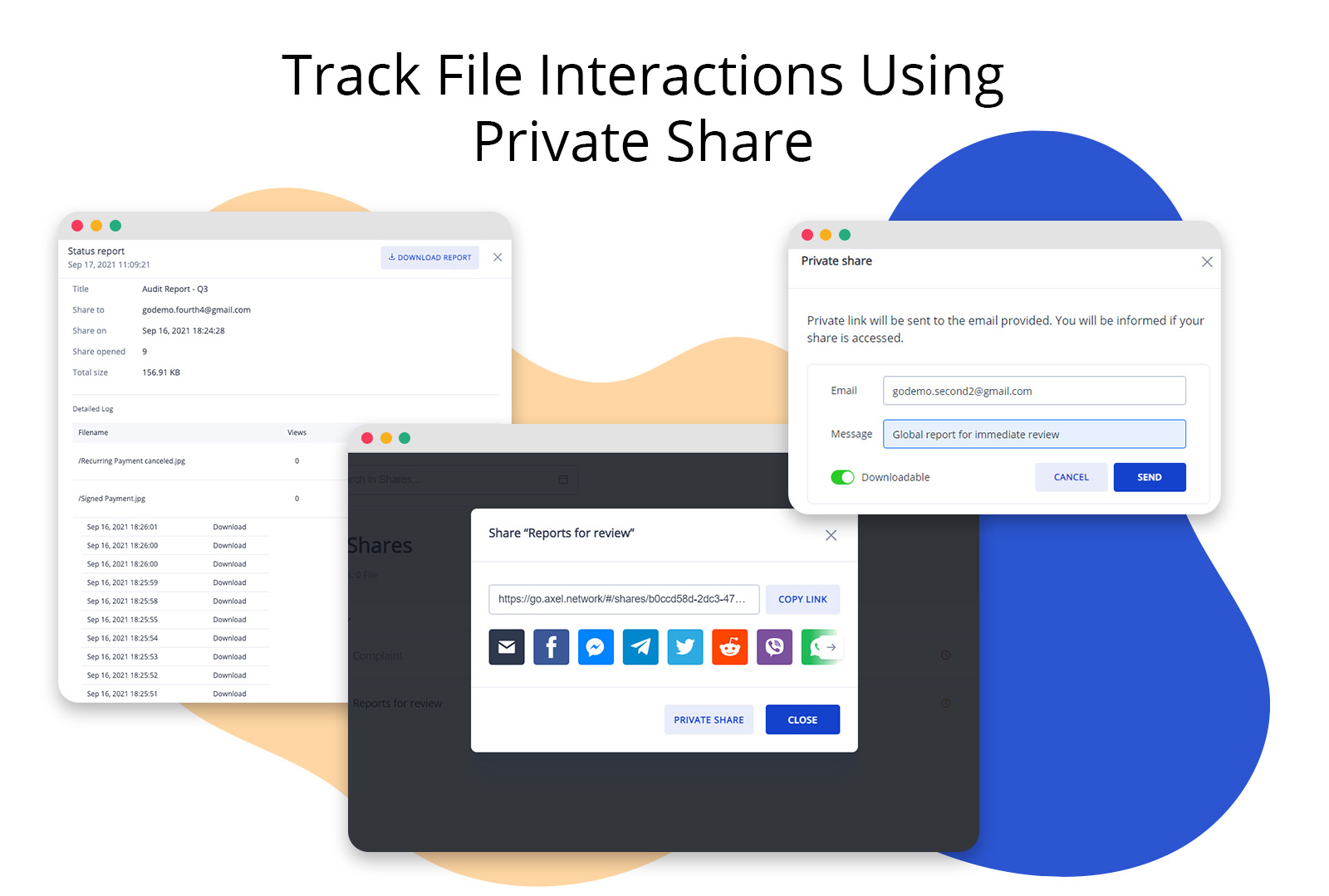 Track File Interactions Using Private Share