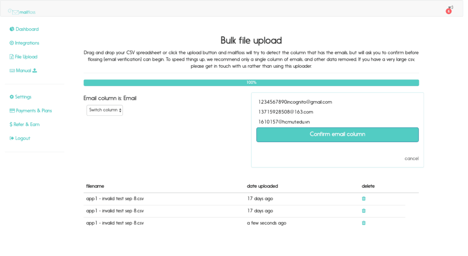 mailfloss Logiciel - 2