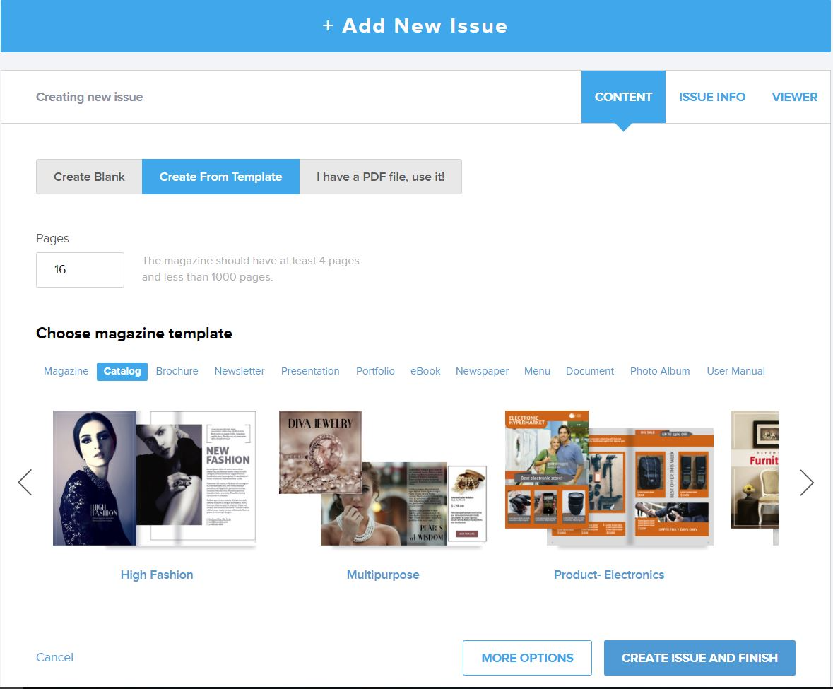 Predesigned templates