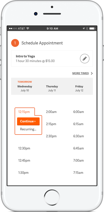 Access Acuity Scheduling via native mobile apps for iPhone and Android
