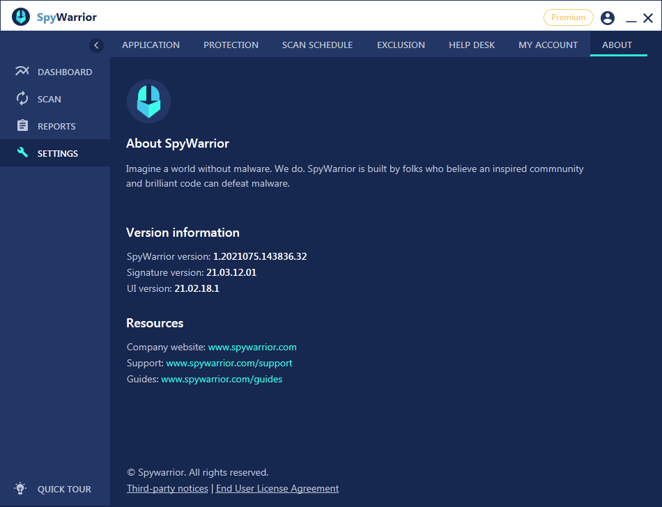 SpyWarrior Software - SpyWarrior Premium