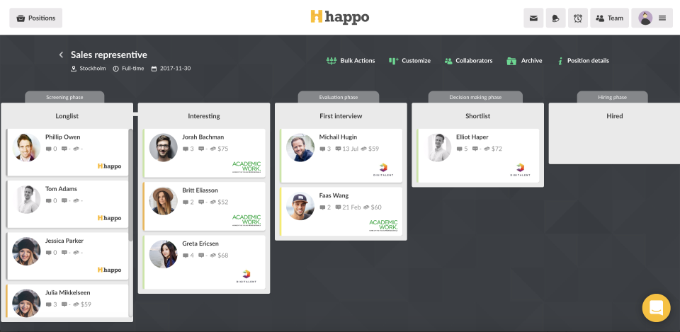Happo screenshot: Happo drag-and-drop pipeline screenshot
