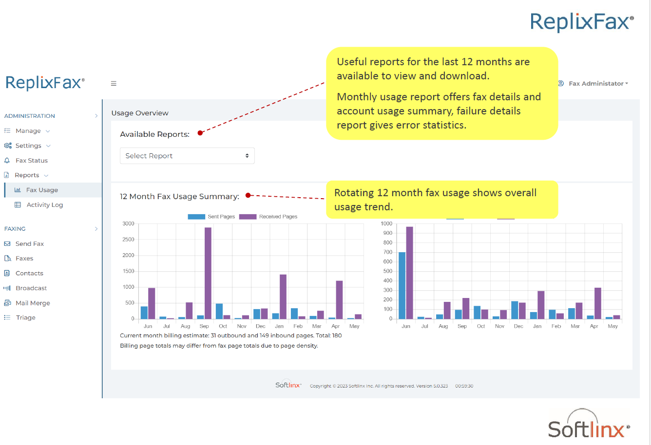 ReplixFax Software - Useful Reporting