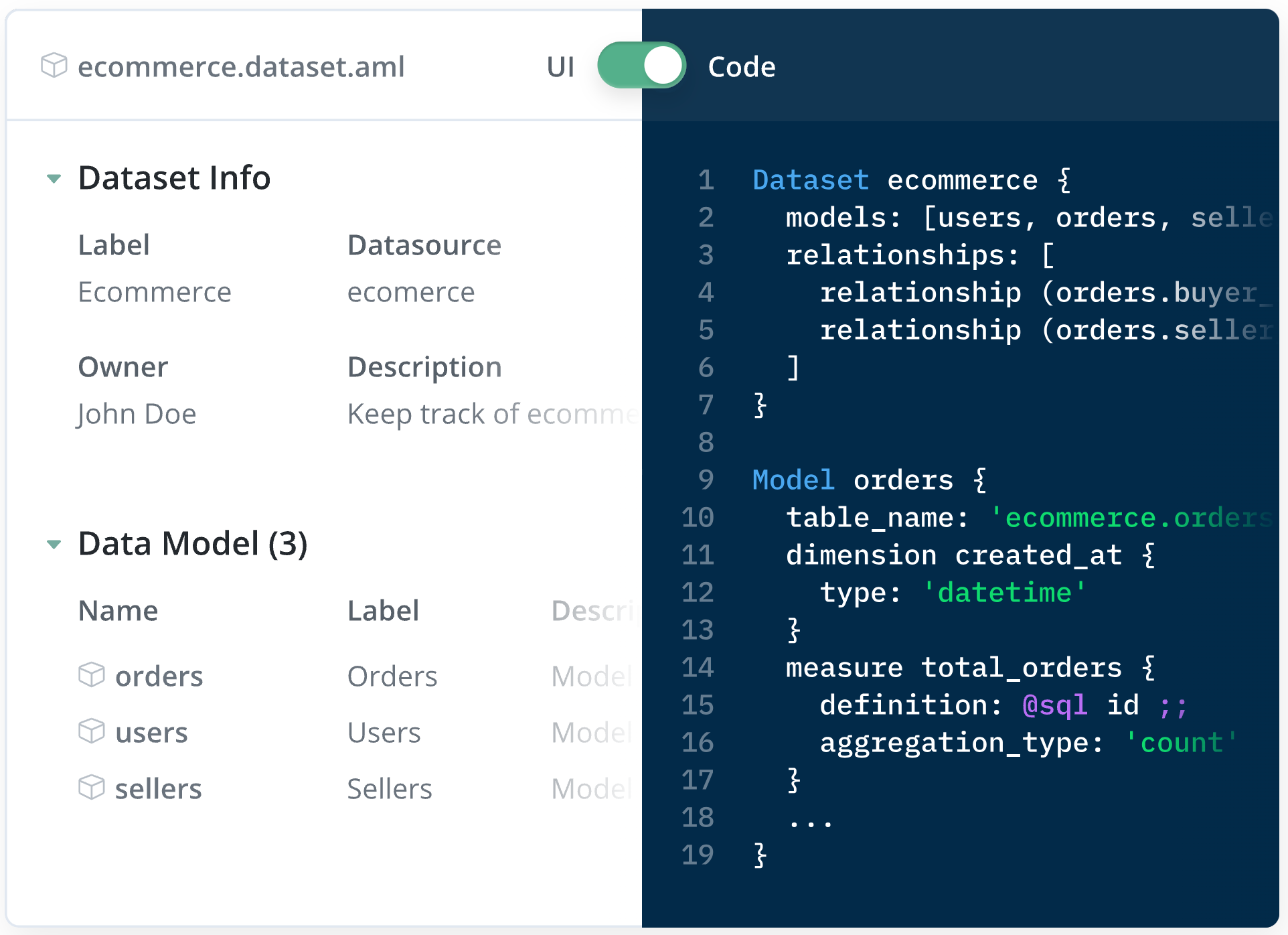 Use Both UI and Code View For Modeling: Use UI view to easily build new models or understand how a model works.  Use Code view when analysts need to copy and paste the entire code from one model to another, without having to start from scratch.