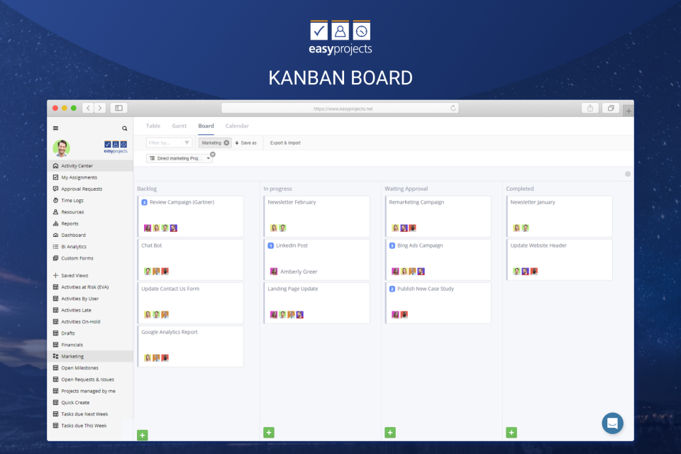 Easy Projects Software - Kanban Board