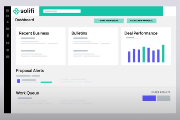 Solifi Open Finance Platform screenshot: Solifi Open Finance Platform dashboard