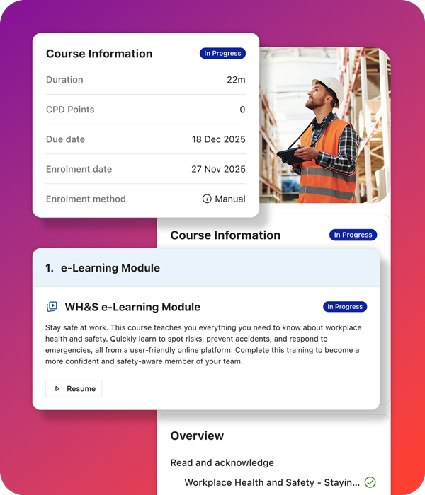 ELMO Software Software - ELMO Learning Management | From compliance to capability, manage it all in one place. Assign training automatically, track completions and support every employee with accessible learning and development.