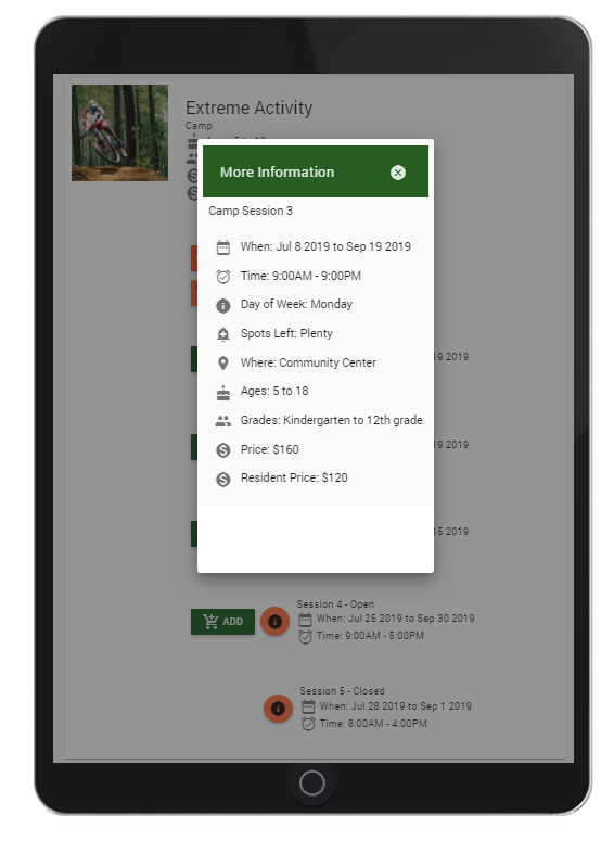 Cogran Software - All of the information that registrants need right on the program listing. The info matches what you enter, so no fields are ever left empty.