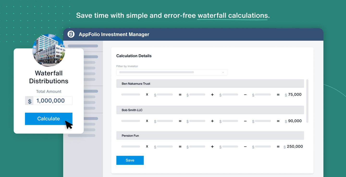 Save time with simple and error-free waterfall calculations.