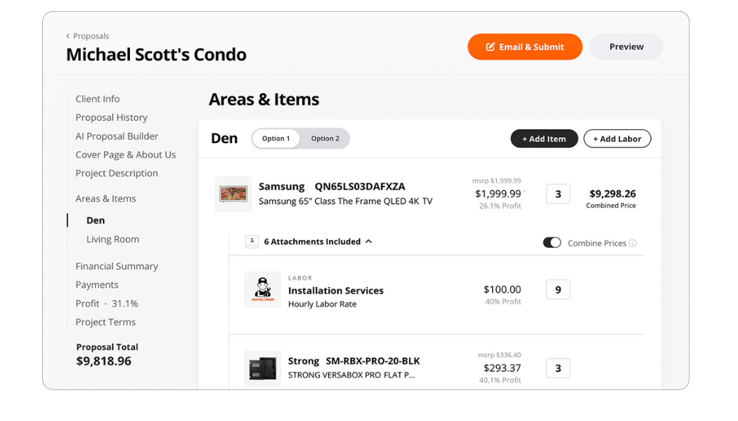Portal screenshot: Portal Creating a Proposal